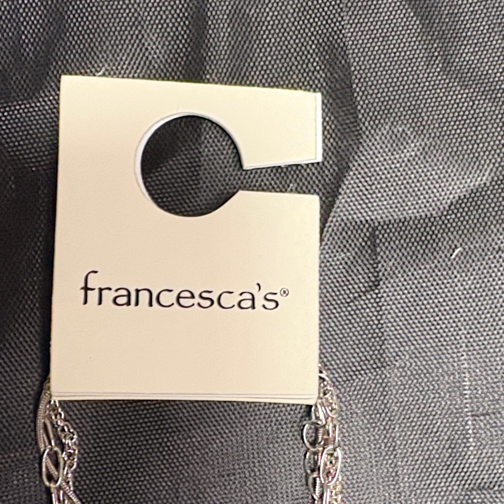 Francesca's Collections Silver Heart Necklace - Picture 2 of 3